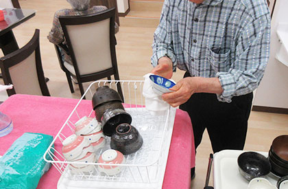 丁寧に拭き取っていただきました